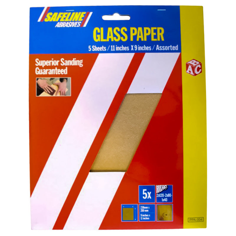 Safeline Abrasives Glass Paper Sheets - Assorted – Smyth's Homevalue
