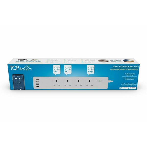 TCP Smart 4 Way 1.8m Extension Lead plus 4USB
