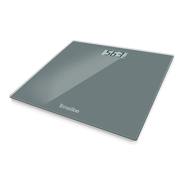 Terraillon Electronic Bathroom Scales, Ultrathin, Automatic on/off, Big LCD screen, 150 kg, TX1500, Grey