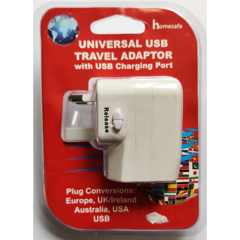 Universal USB Travel Adaptor with Charging Port