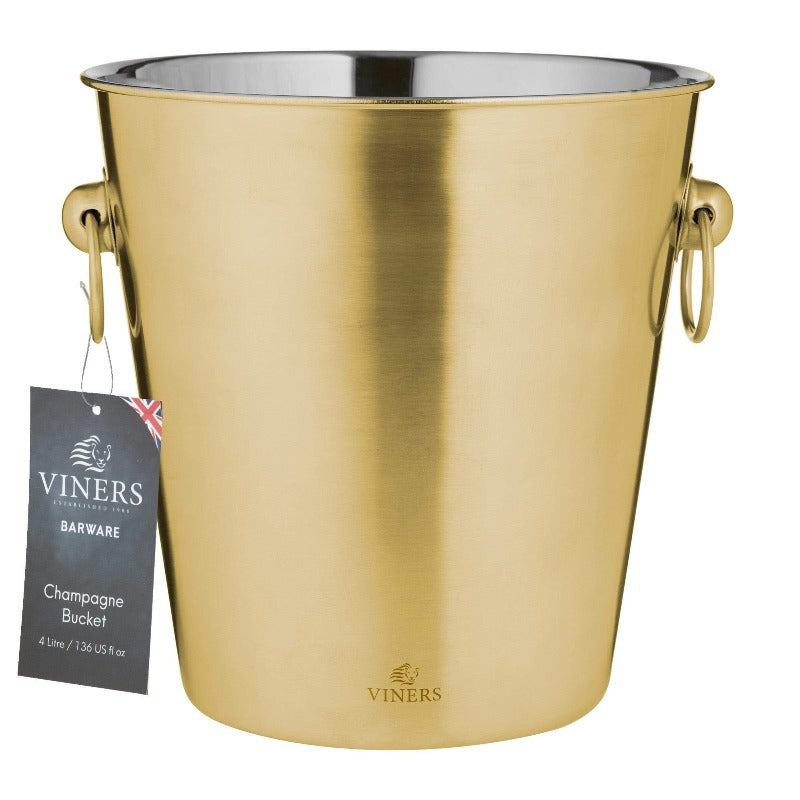 Viners Barware 4L Gold Champagne Bucket