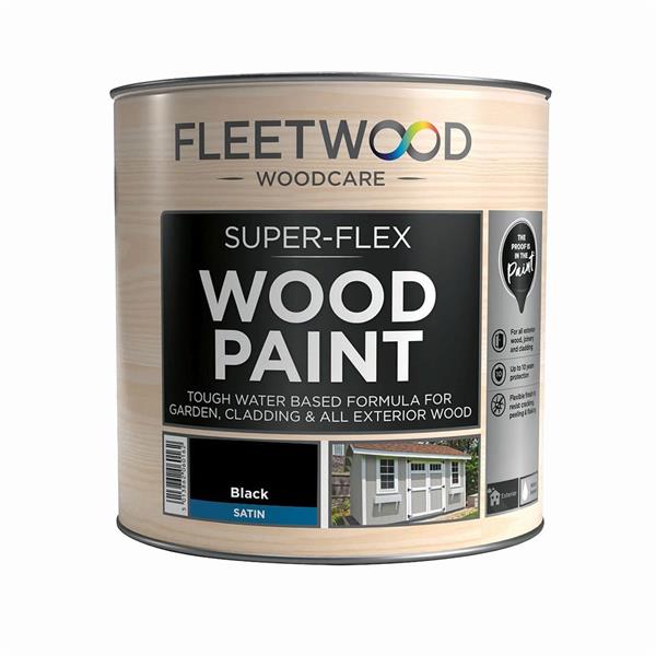 Fleetwood Super Flex Wood Paint - Black Satin 1L