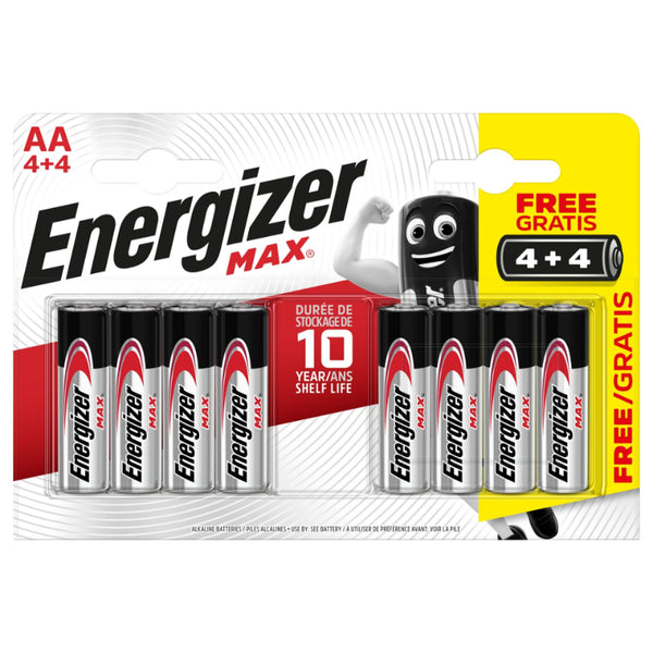 Energizer AA Batteries 4+4 Pack