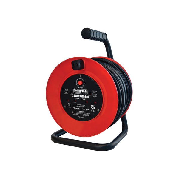 Faithfull 20 Metre Cable Reel 230V 13A