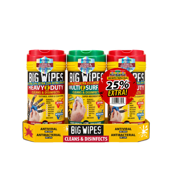 Big Wipes Triple Pack of Hand Wipes