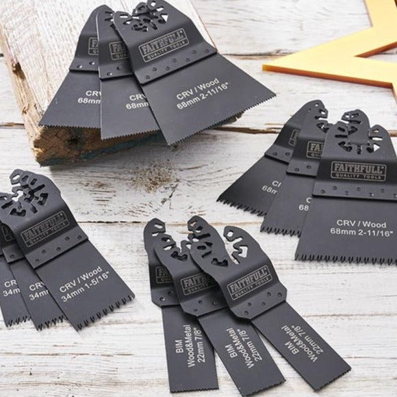 Faithfull 12 Piece Multi Tool Blade Set In Case