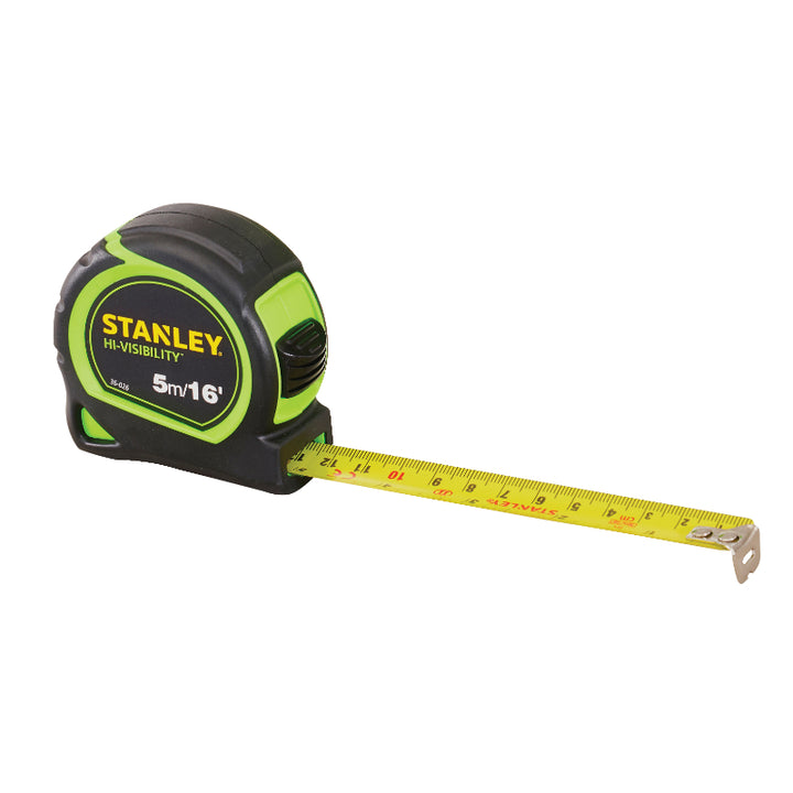 Stanley Hi Viz Tylon Pocket 5m Tape Measure