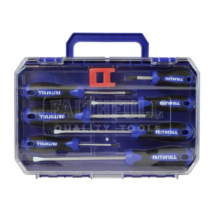 Faithfull Soft Grip Screwdriver Set 8 Piece