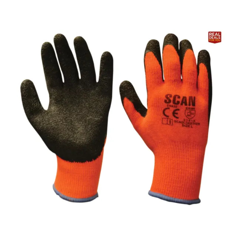 Scan Dipped Thermal Latex Gloves 3 Pairs