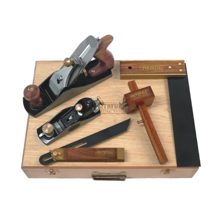 Faithfull Woodworking Set in Wooden Box