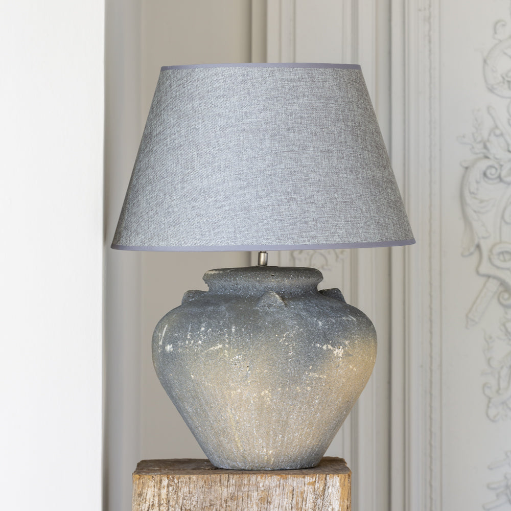 Lucca Lamp Ceramic with Dark Grey Shade