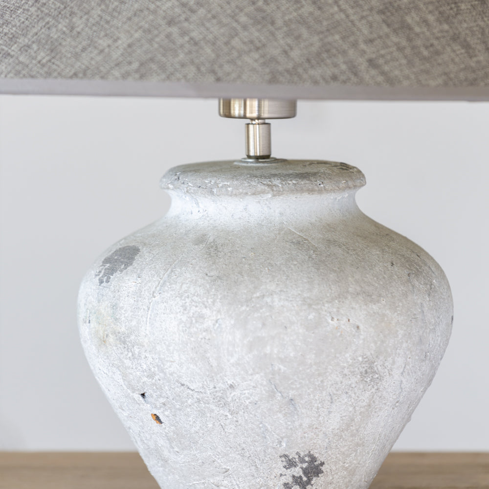 Fabio Lamp Ceramic with Dark Grey Shade