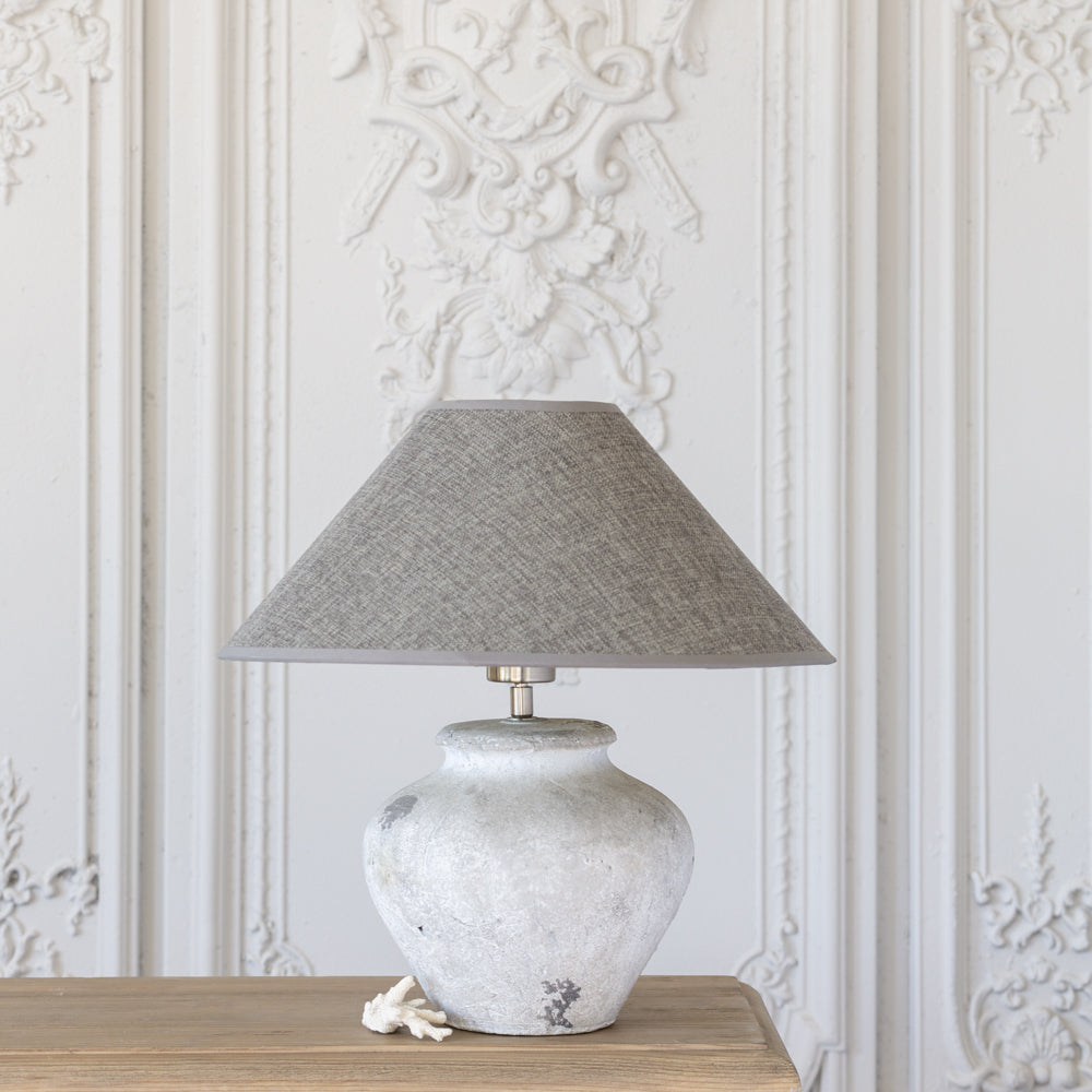 Fabio Lamp Ceramic with Dark Grey Shade