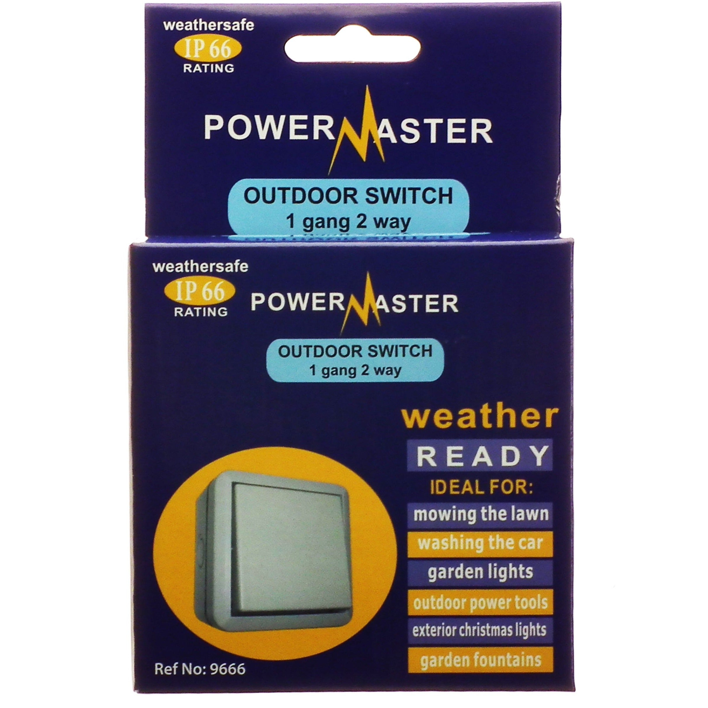 Powermaster 1 Gang 2 Way Outdoor Switch IP66