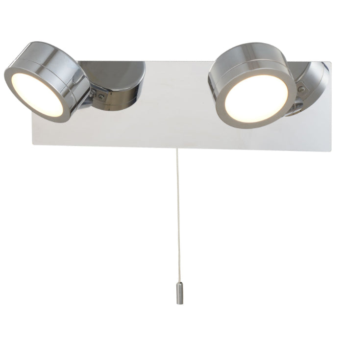 Aqua 2 Light Bathroom Wall Light Polished Chrome