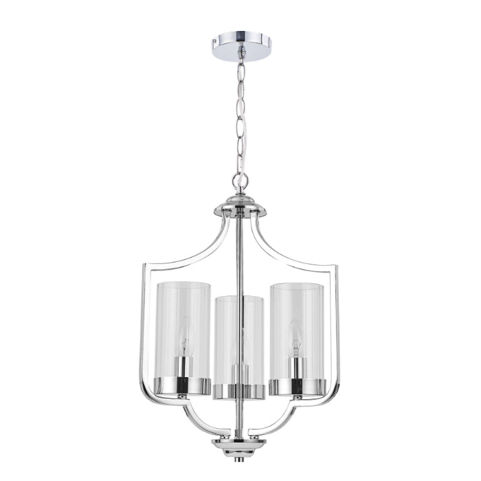 Ashley 3 Light Pendant Polished Chrome Ceiling Light