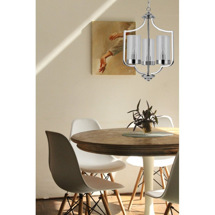 Ashley 3 Light Pendant Polished Chrome Ceiling Light