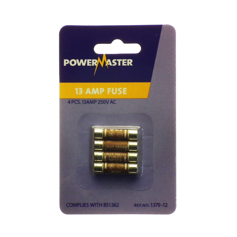 Powermaster Electrical 13 Amp Fuse Pack of 4