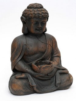 Roman Resin Buddha With Candle Weather Proof - Smyths Homevalue Enniscorthy