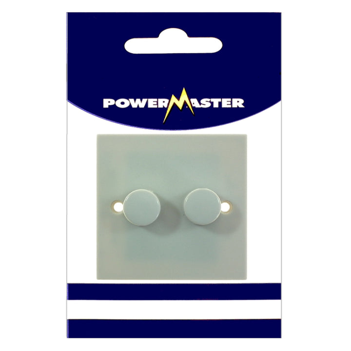 Powermaster Electrical 2 Gang 2 Way 250W Dimmer Switch