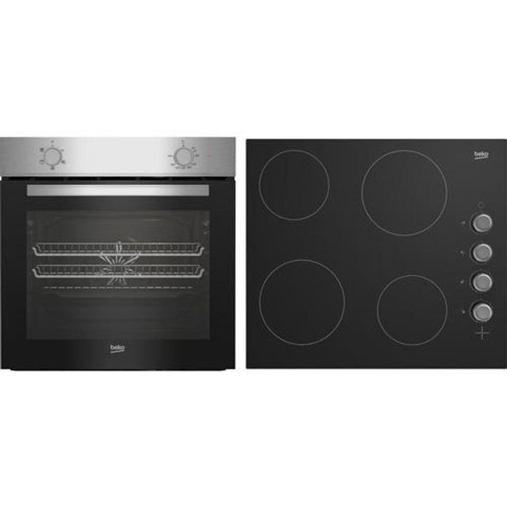 Beko Built-In Fan Oven & Ceramic Hob Package BSF210S