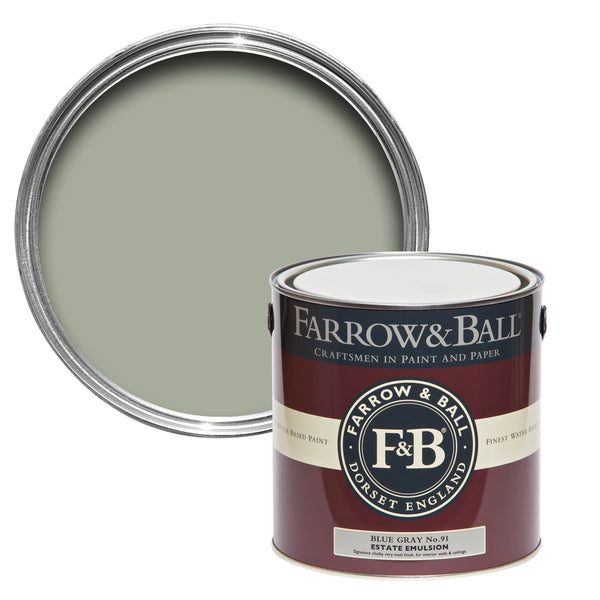 5L Modern Eggshell Blue Gray No.91 Farrow & Ball Paint Colour