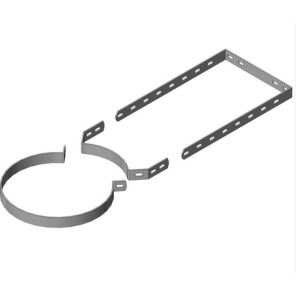 Mi-Flues System 1 Single Wall Flue Pipe for Multi-Fuel Bracket