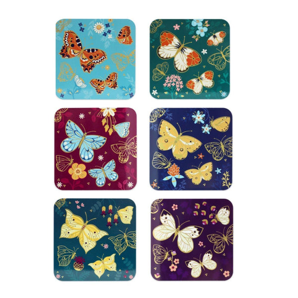 Tipperary Crystal Butterfly Set of 6 Coasters