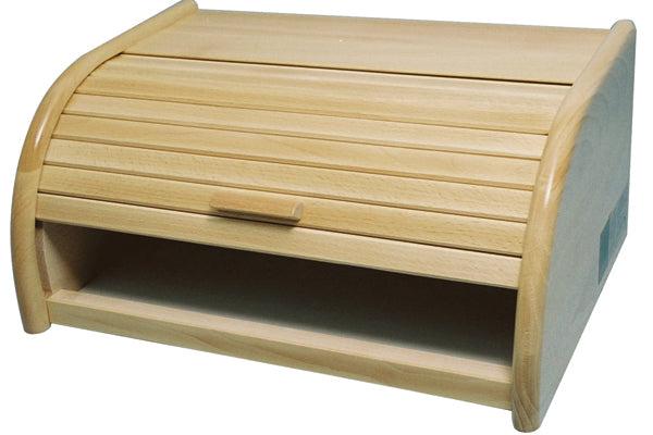 Wooden Beech Roll Top Bread Bin