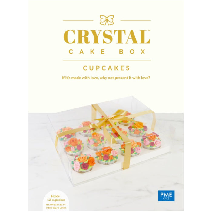 CRYSTAL CAKE BOX - 12 CUPCAKES
