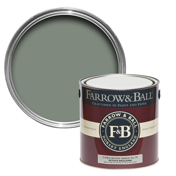 5L Estate Emulsion Card Room Green No.79 Farrow & Ball Paint Colour