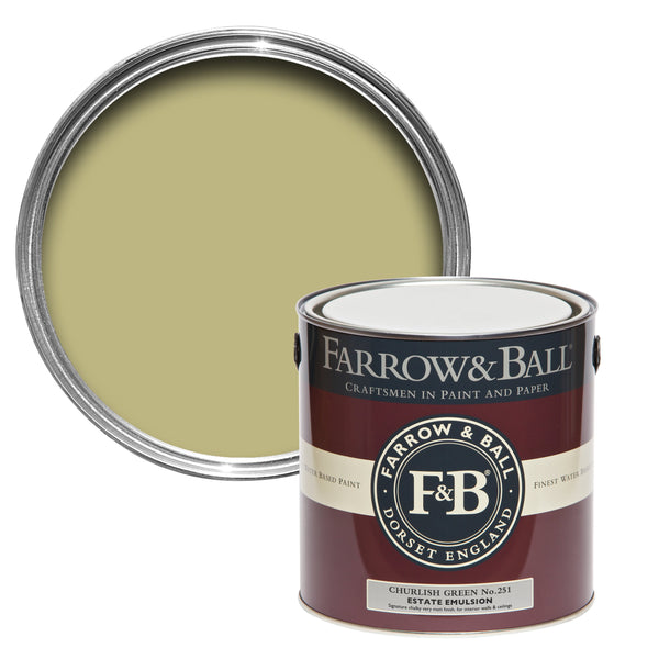 750ml Full Gloss Churlish Green No.251 Farrow & Ball Paint Colour
