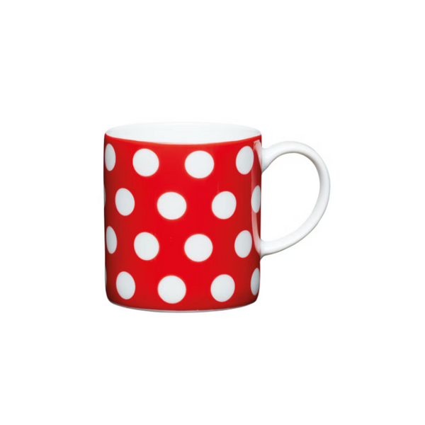 KitchenCraft 80ml Porcelain Red Polka Dot Espresso Cup Media 1 of 1