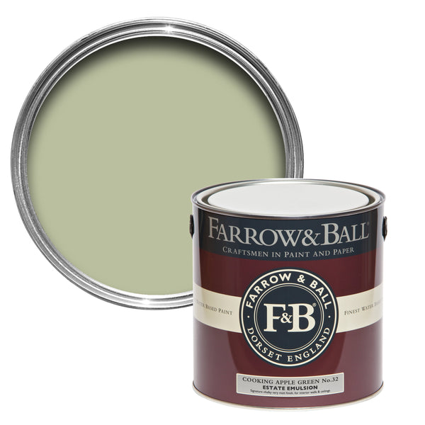 750ml Modern Eggshell Cooking Apple Green No.32 Farrow & Ball Paint Colour