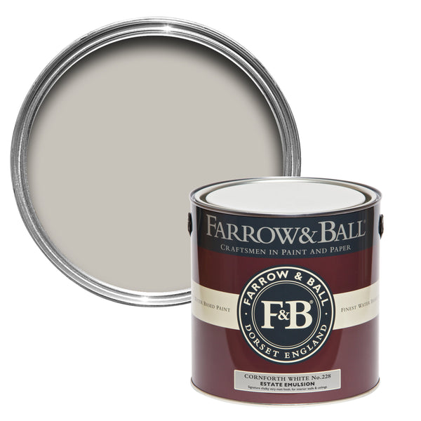 750ml Modern Eggshell Cornforth White No.228 Farrow & Ball Paint Colour