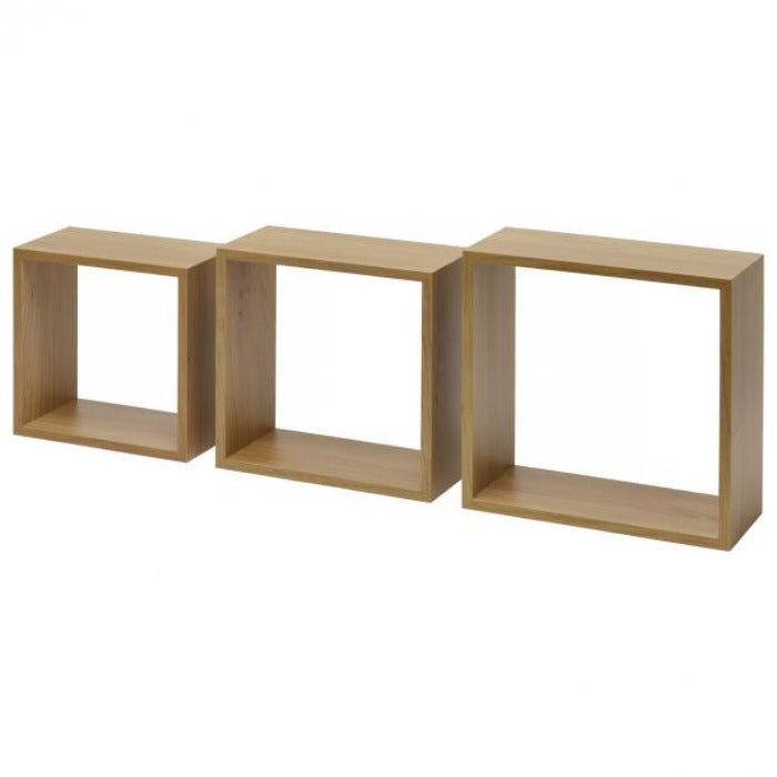 Duraline Triple Cube Shelf Knotty Oak 12mm 30x30x12cm