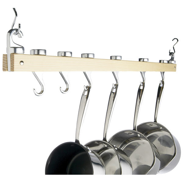 Master Class Ceiling Mounted Wooden Pot Rack
