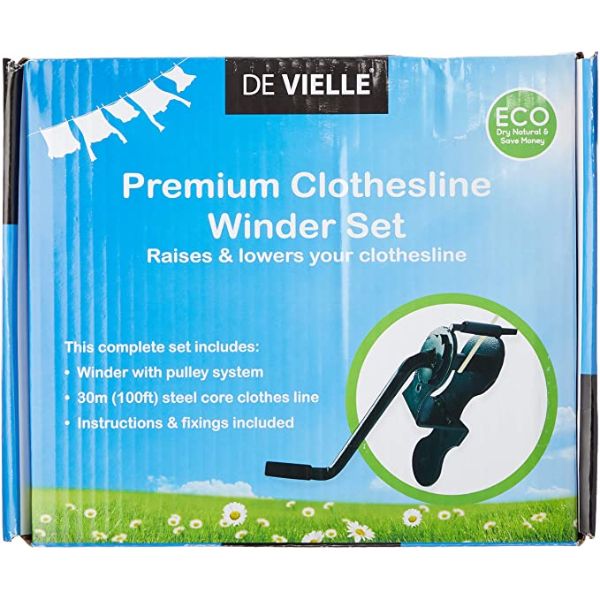 De Vielle | Premium Clothesline Winder Set