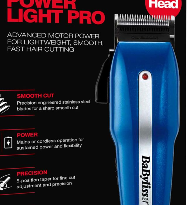 BaByliss Men Power Light Pro 15 Piece Clipper Set