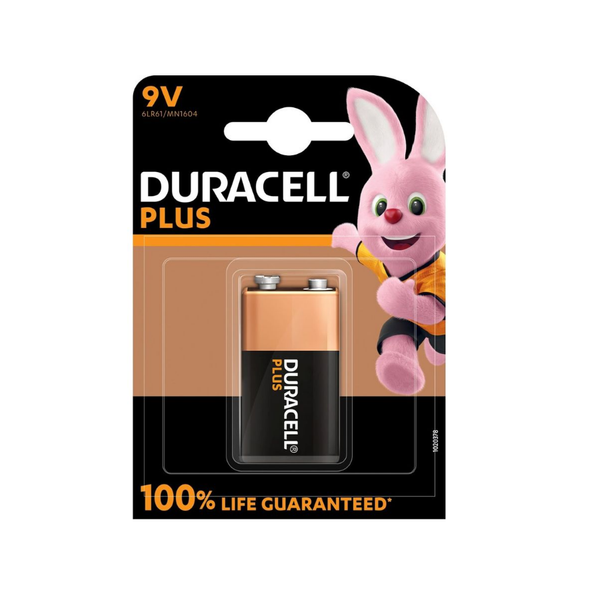 Duracell 9V Battery used for smoke alarms. 