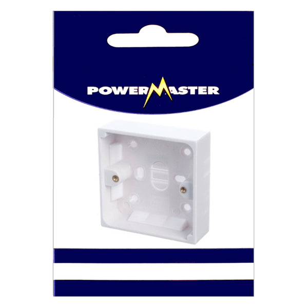 Powermaster Electrical 1 Gang 25mm Pattress Box