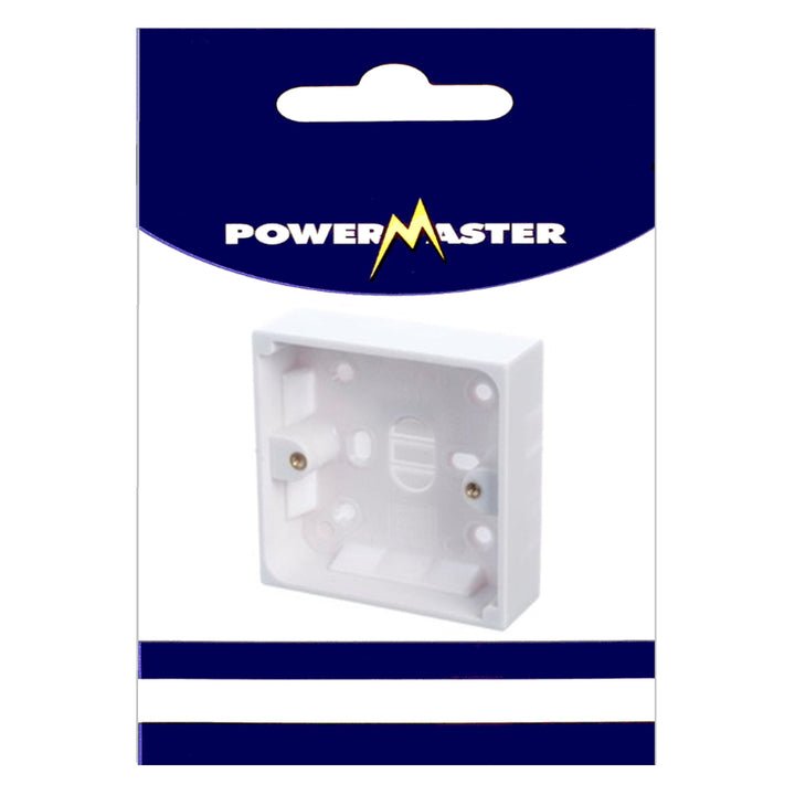 Powermaster Electrical 1 Gang 25mm Pattress Box