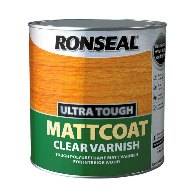 Ronseal Ultra Tough Varnish 2.5L Matt Coat