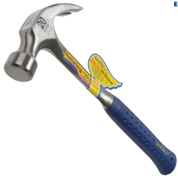 Estwing Curved Claw Hammer, Vinyl Grip 20oz