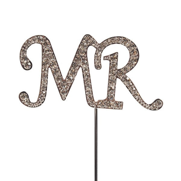Diamante "MR" Cake Decoration
