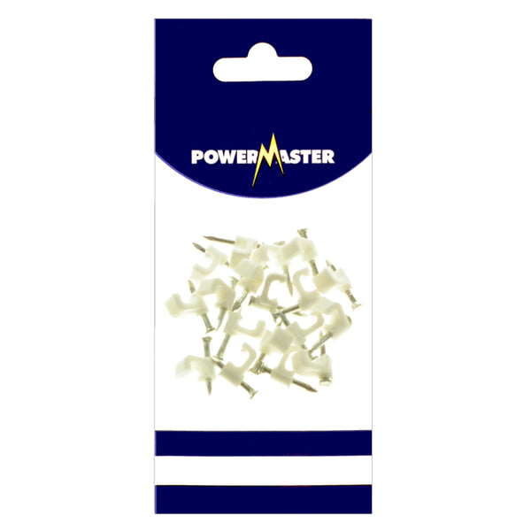 Powermaster 20 Piece Bell Wire Cable Clips