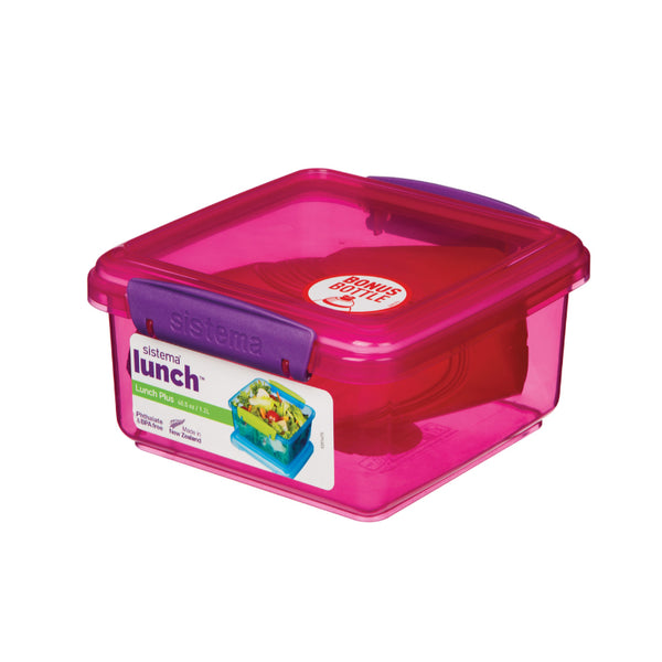 Copy of Sistema Lunch Plus 1.2L With 385ml Bottle - Pink