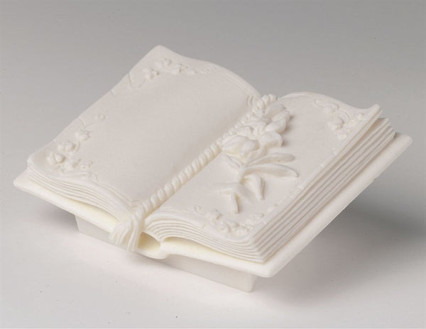 Open Book with Rose Resin Cake Decoration