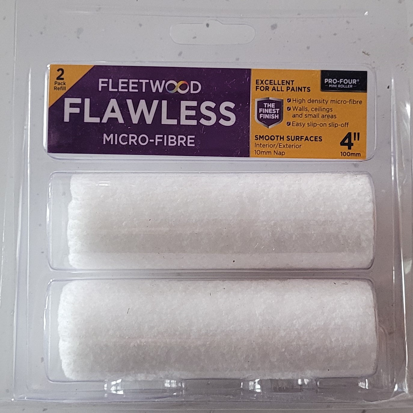 Fleetwood 4" Flawless Microfiber Roller Sleeves