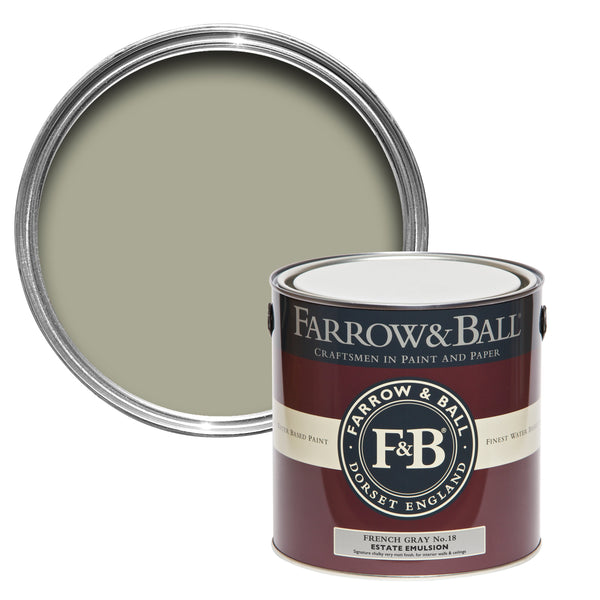 750ml Modern Eggshell French Gray No.18 Farrow & Ball Paint Colour